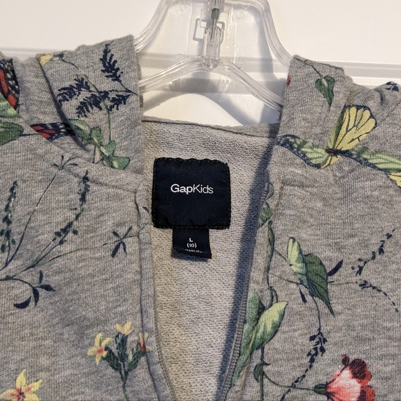 Flower print zip hoodie - Picture 3 of 3